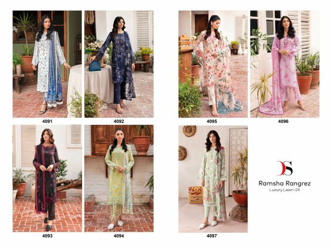 Ramsha Rungrez Luxury Lawn By Deepsy Suits Pure Cotton Pakistani Suits Wholesale Price In Surat